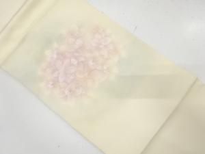 塩瀬　花模様　名古屋帯